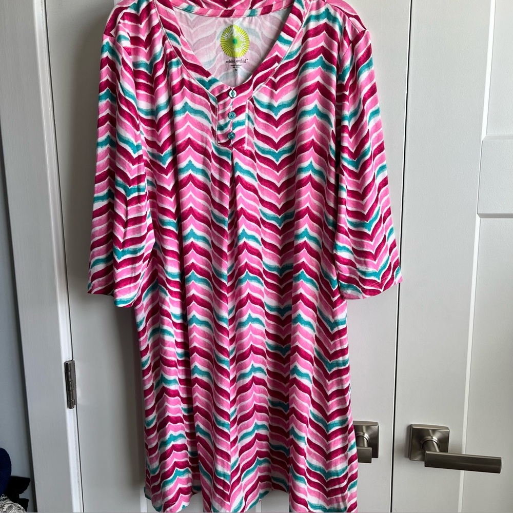 White Orchid Night Gown Sz M